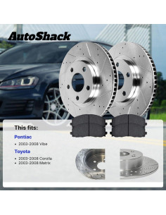 Kit de Freno Frontal AutoShack para Toyota Corolla 2003-2008 2