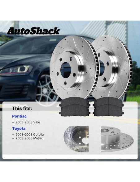 Kit de Freno Frontal AutoShack para Toyota Corolla 2003-2008