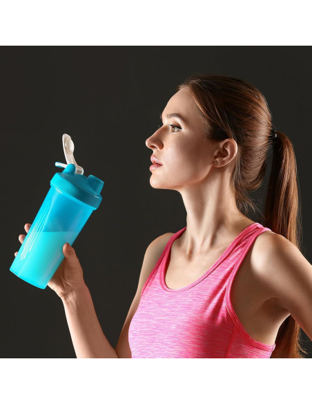 Contenedor de Polvo de Proteína Baderke 2 Pcs Apilable 473 ml