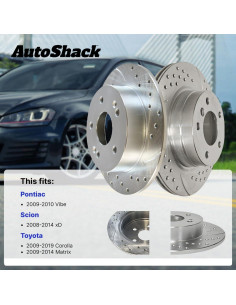 Discos de Freno Delanteros Perforados AutoShack 275mm Par de 2 2