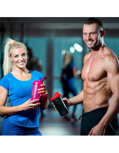 Contenedor de Polvo de Proteína Baderke 2 Pcs Apilable 473 ml