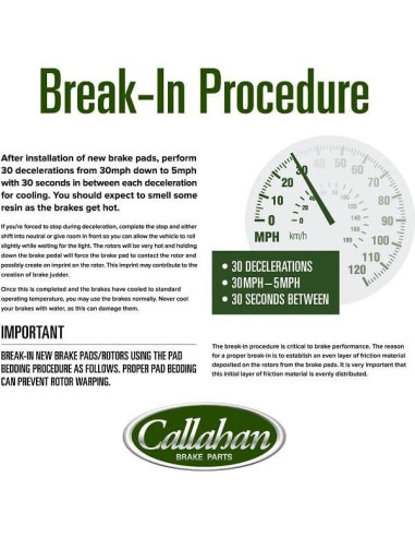 Calipers de freno Callahan para Toyota Corolla y más