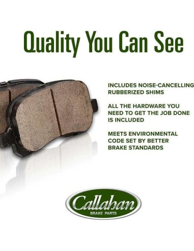 Kit de frenos Callahan para Toyota Yaris 2012-2018 Discos y Pastillas