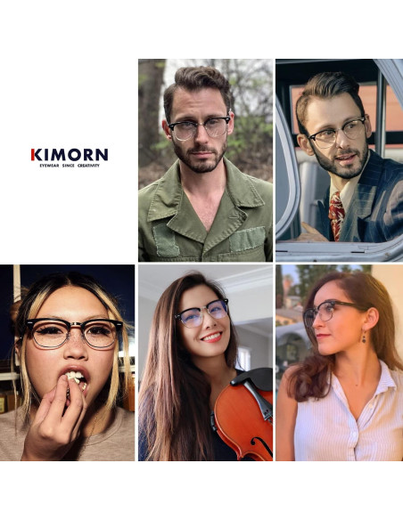 Gafas de Bloqueo de Luz Azul Kimorn KS052 Unisex Marco Negro