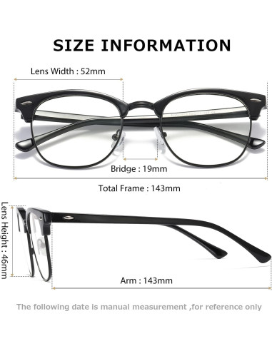 Gafas de Bloqueo de Luz Azul Kimorn KS052 Unisex Marco Negro