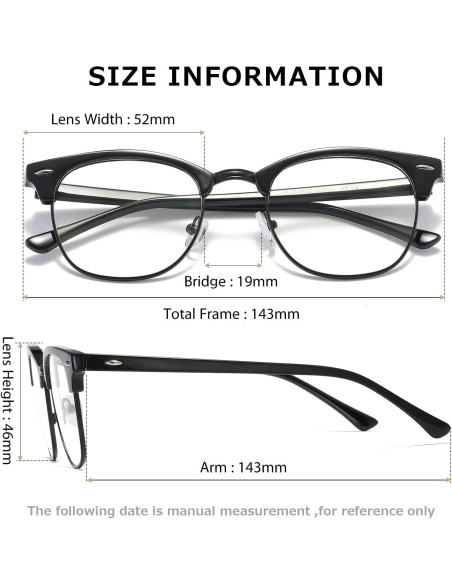 Gafas de Bloqueo de Luz Azul Kimorn KS052 Unisex Marco Negro