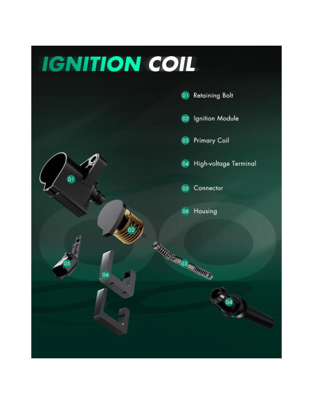 Juego de Bobinas de Encendido SCITOO para Toyota y Scion 2000-2019