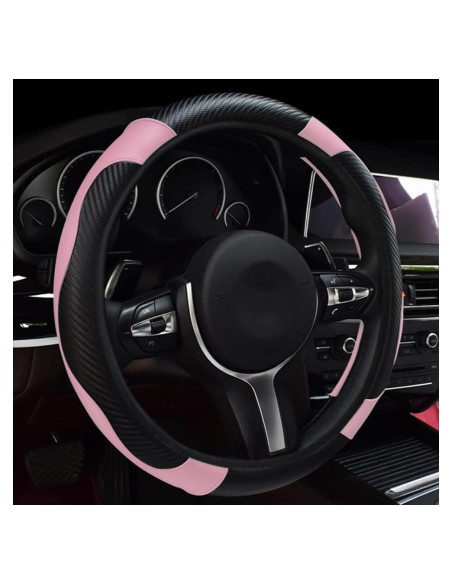 Funda de Volante de Coche Povtii 38 cm Cuero Antideslizante