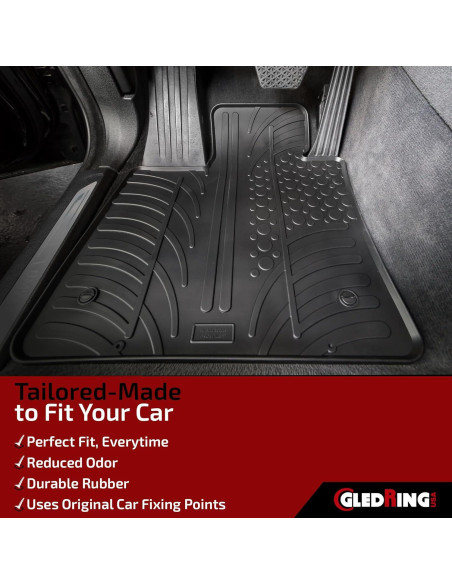 Alfombrillas de Piso Gledring para Scion iA/Toyota Yaris 2016-2021