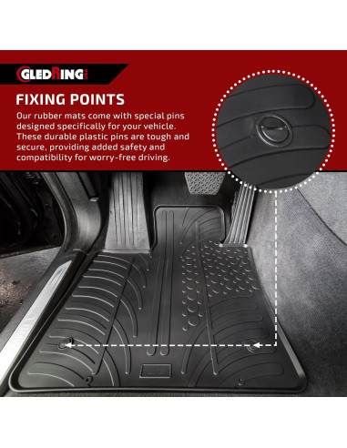 Alfombrillas de Piso Gledring para Scion iA/Toyota Yaris 2016-2021