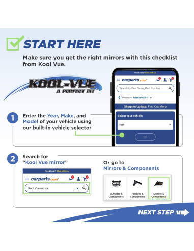 Espejo Lateral Eléctrico Kool Vue Toyota Yaris 2016-2018