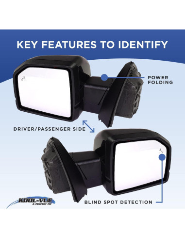 Espejo Lateral Eléctrico Kool Vue Toyota Yaris 2016-2018