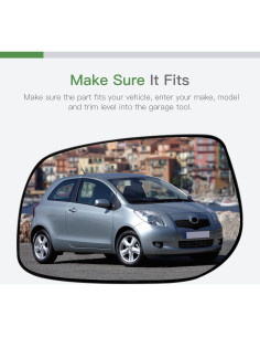 Cristal Espejo Lateral Izquierdo SCITOO Toyota Yaris 2007-2012 2