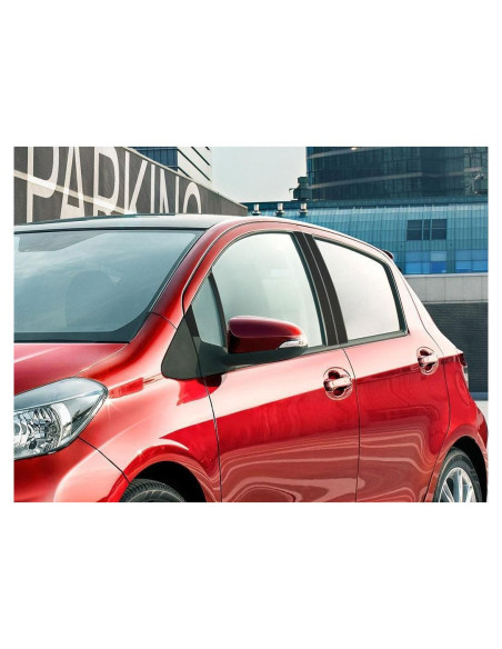 Moldura de Ventana Rvinyl para Toyota Yaris 2007-2014 Negro Mate