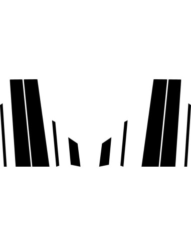 Moldura de Ventana Rvinyl para Toyota Yaris 2007-2014 Negro Mate