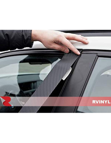 Moldura de Ventana Rvinyl para Toyota Yaris 2007-2014 Negro Mate
