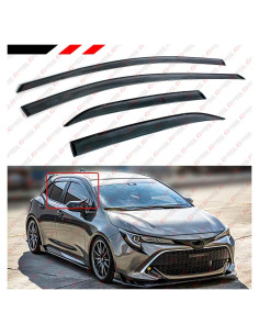 Visera de Ventana Cuztom Tuning Negra para Toyota Corolla 2019-2022