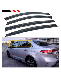 Visera de Ventana Clip-on Cuztom Tuning para Toyota Corolla 2019-2021