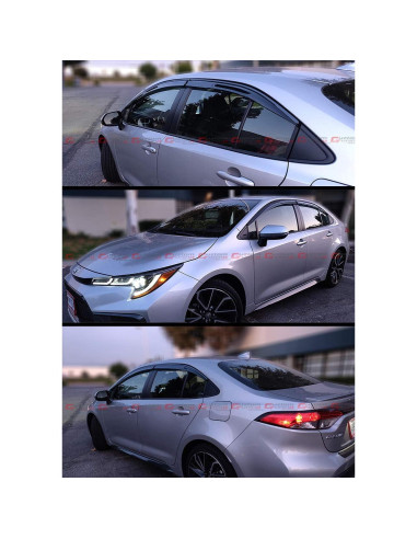 Visera de Ventana Clip-on Cuztom Tuning para Toyota Corolla 2019-2021