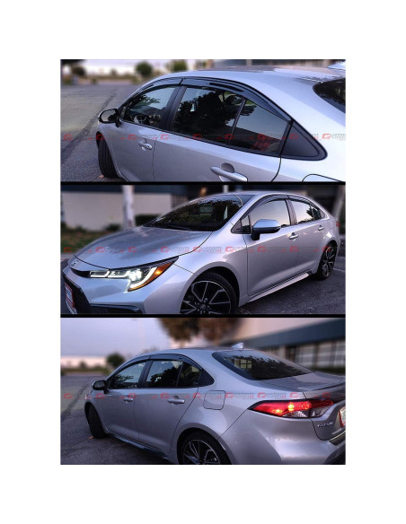 Visera de Ventana Clip-on Cuztom Tuning para Toyota Corolla 2019-2021