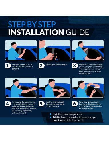 Viseras de Ventana Tuningpros para Toyota Yaris 2011-2015