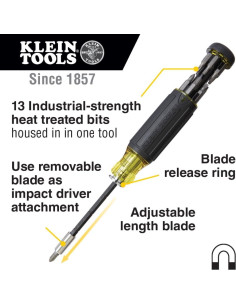 Kit de Destornillador de Impacto Klein Tools 2 Piezas 7-en-1 2