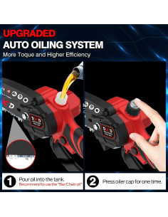 Mini Motosierra Eléctrica Inalámbrica DXD 4" 900W con Batería 2