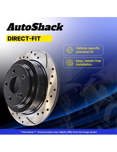 Kit de Rotores de Freno Delantero AutoShack para Toyota Yaris 2006-2018, Prius C 2012-2019, Scion iQ 2013