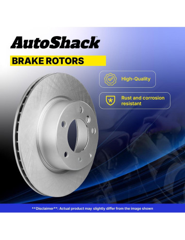 Kit de Rotores de Freno Delantero AutoShack para Toyota Yaris 2006-2018, Prius C 2012-2019, Scion iQ 2013