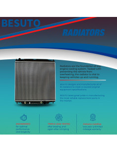 Radiador de Aluminio Besuto para Toyota Yaris 1.5 2007 2