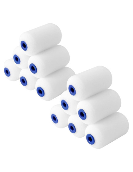 Rodillo de Pintura Mini WORKPRO 2.5" 12-Pack Espuma Alta Densidad