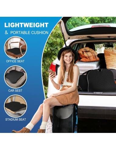 Cojín de Asiento Ergonómico Hapiclody para Coche Negro