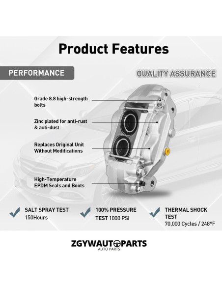 Caliper de Freno de Disco Frontal ZGYWAutoParts Toyota Yaris 2006-2018