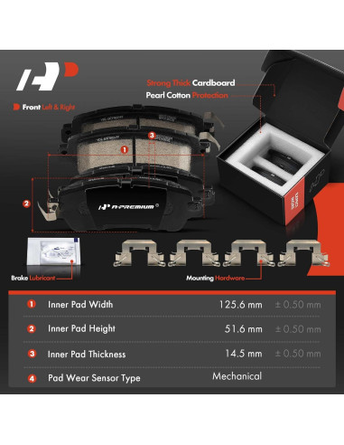 Discos de Freno Ventilados A-Premium + Pastillas Cerámicas