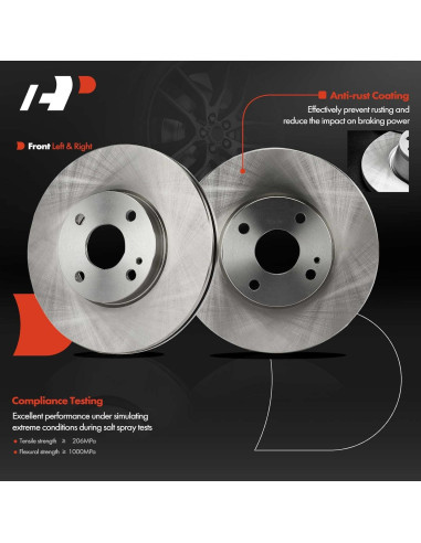 Discos de Freno Ventilados A-Premium + Pastillas Cerámicas