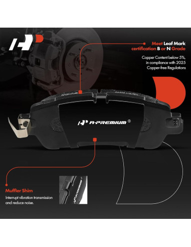 Discos de Freno Ventilados A-Premium + Pastillas Cerámicas