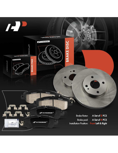 Discos de Freno Ventilados A-Premium + Pastillas Cerámicas