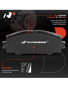 Juego de Pastillas de Freno Cerámicas A-Premium para Toyota 2