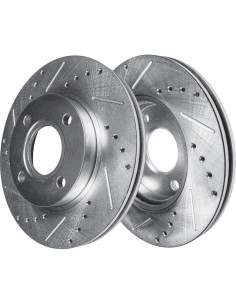 Discos de freno delanteros Detroit Axle para Toyota Yaris 25,8 cm 2