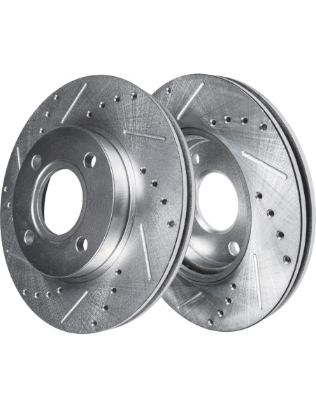 Discos de freno delanteros Detroit Axle para Toyota Yaris 25,8 cm