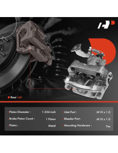 Caliper de Freno de Disco A-Premium para Toyota Yaris 2012-2018 2