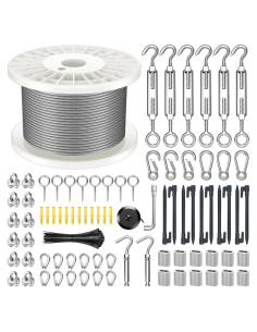 Kit de Cable de Acero Inoxidable KALLSDY 61m 1/8" para Bricolaje