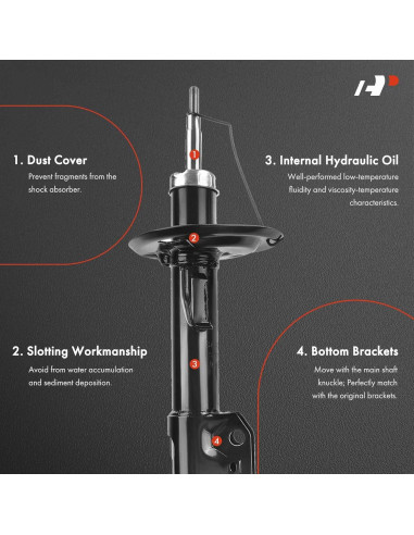 Amortiguadores Frontal A-Premium para Toyota Yaris Prius C