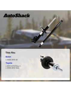 Amortiguadores Traseros AutoShack KS6626PR para Toyota Yaris/Prius C 2