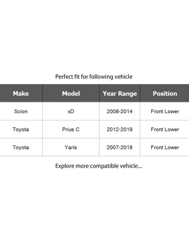 Juego de Brazo de Control Inferior KDSA para Toyota y Scion