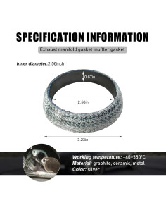 Junta de Escape KVAEY 65mm Grafito a Prueba de Fugas 2