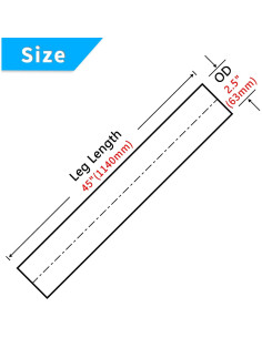 Tubo de Escape Recto Universal FGJQEFG 6,35 cm x 114,3 cm - 2PCS 2