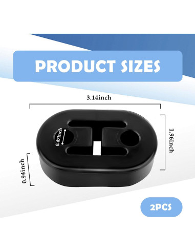 Soportes de escape de goma Stacool 2PCS para automóvil