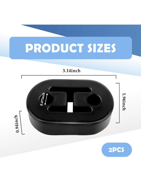 Soportes de escape de goma Stacool 2PCS para automóvil