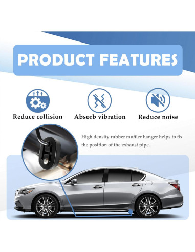 Soportes de escape de goma Stacool 2PCS para automóvil